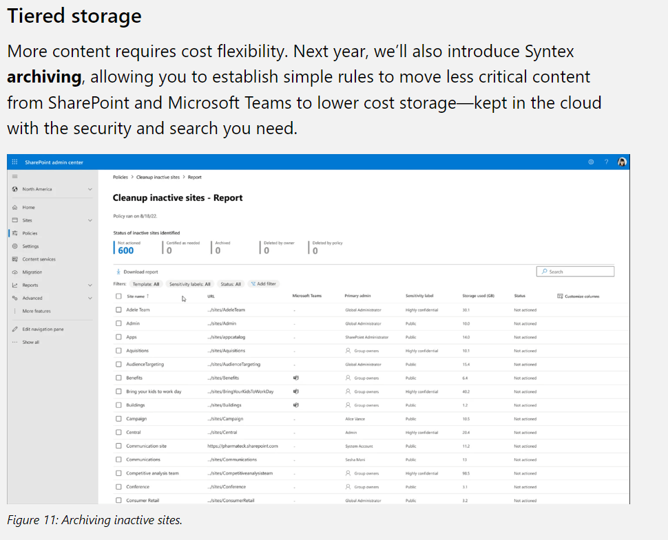 When is Tiered storage for MS Syntex being released? - Microsoft Q&A