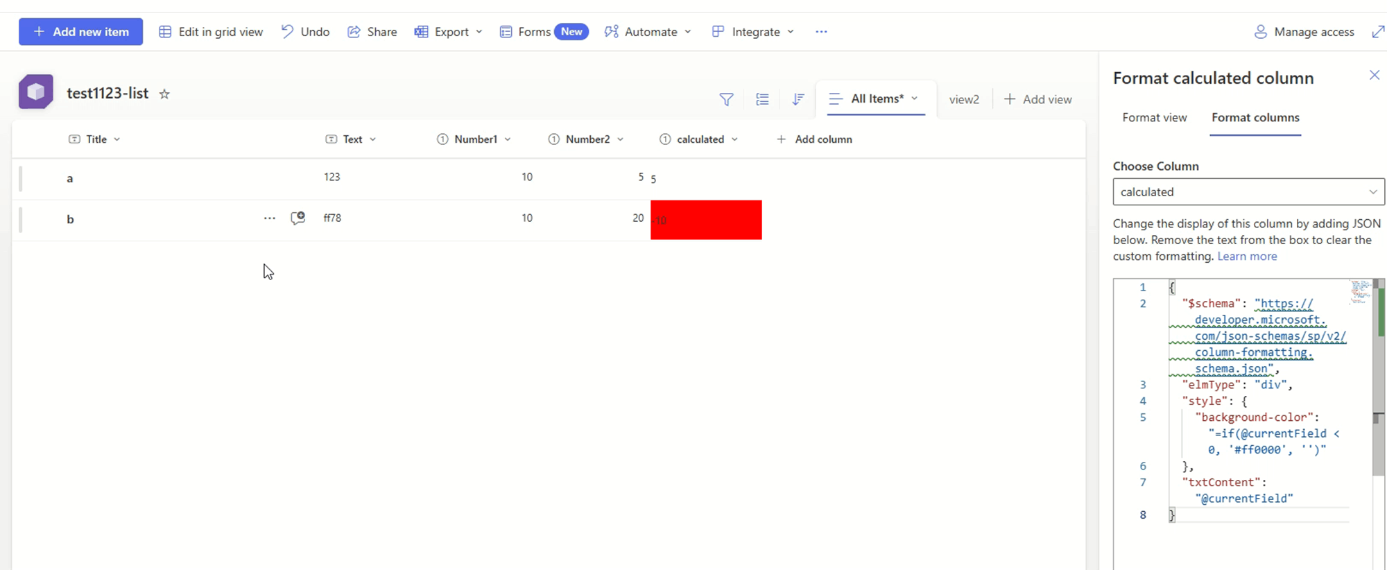 Conditional formatting of a calculated column - Microsoft Q&A