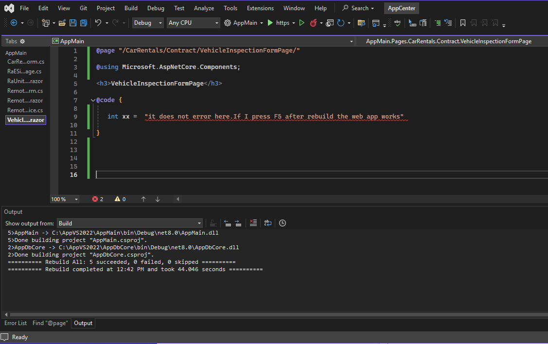 VS 2022 Ignores new form added into the project - Microsoft Q&A
