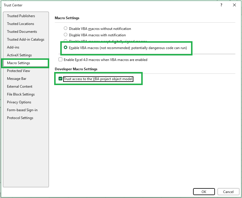 Unblock macros in excel - Microsoft Q&A