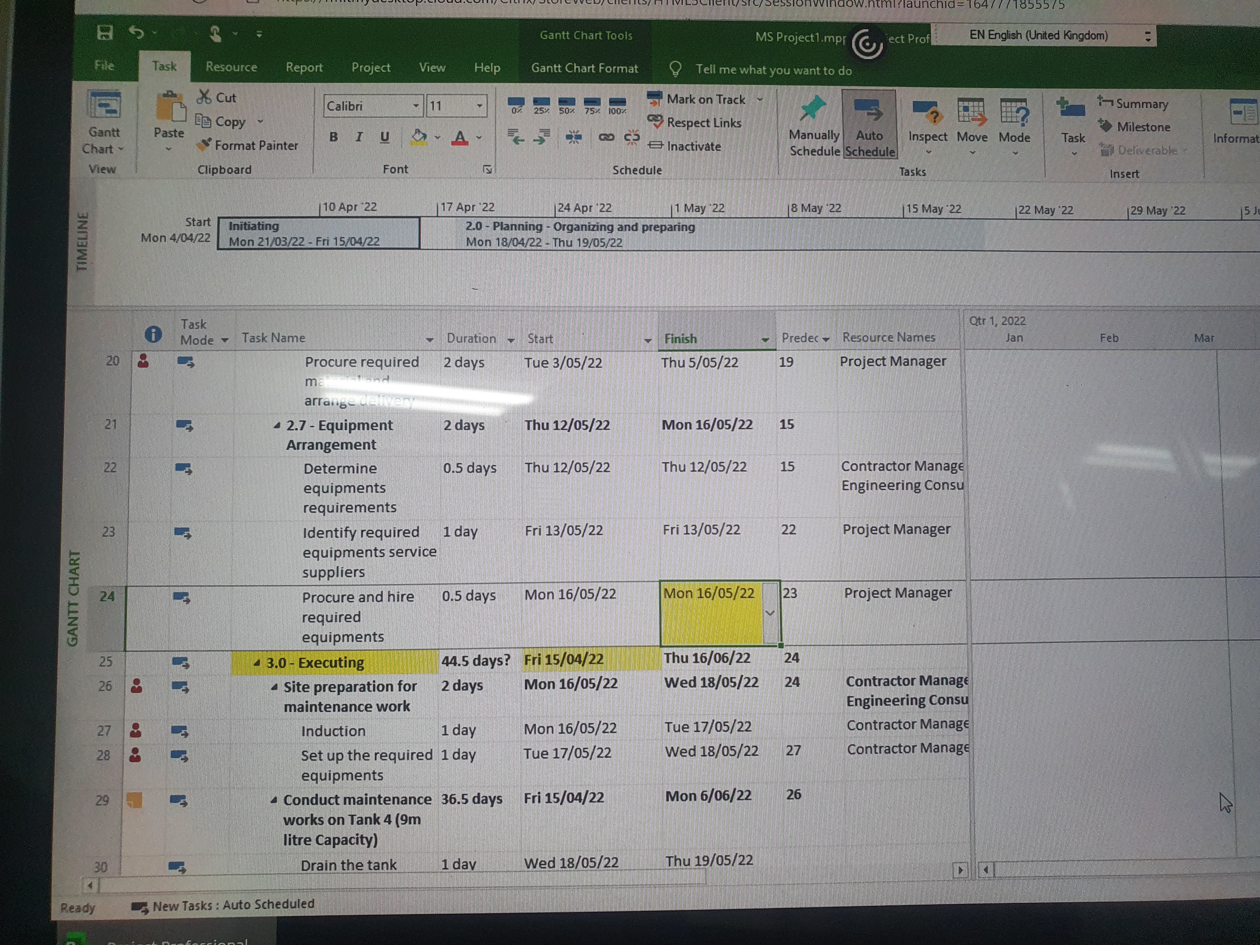 Execution task didn't show on the time line - Microsoft Q&A