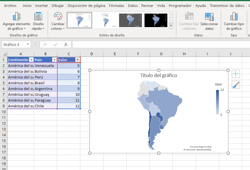Mapas en excel - Microsoft Q&A