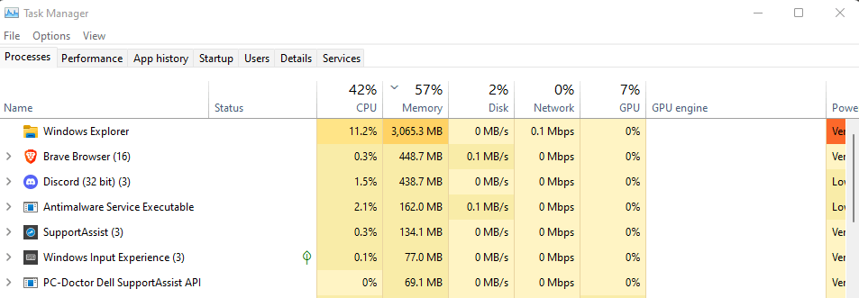 high memory usage by file explorer - Microsoft Q&A