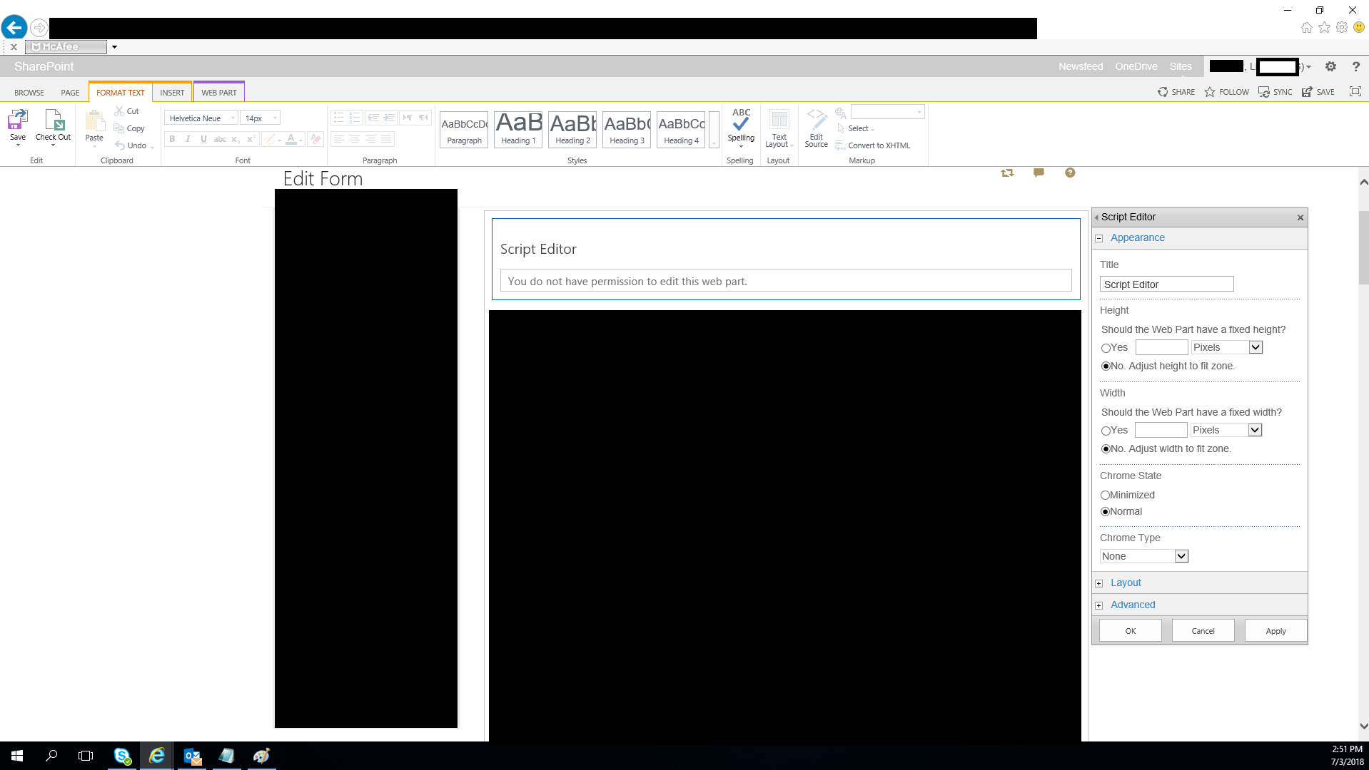 Full Control Permission Can't Add JavaScipt/CSS - Microsoft Q&A