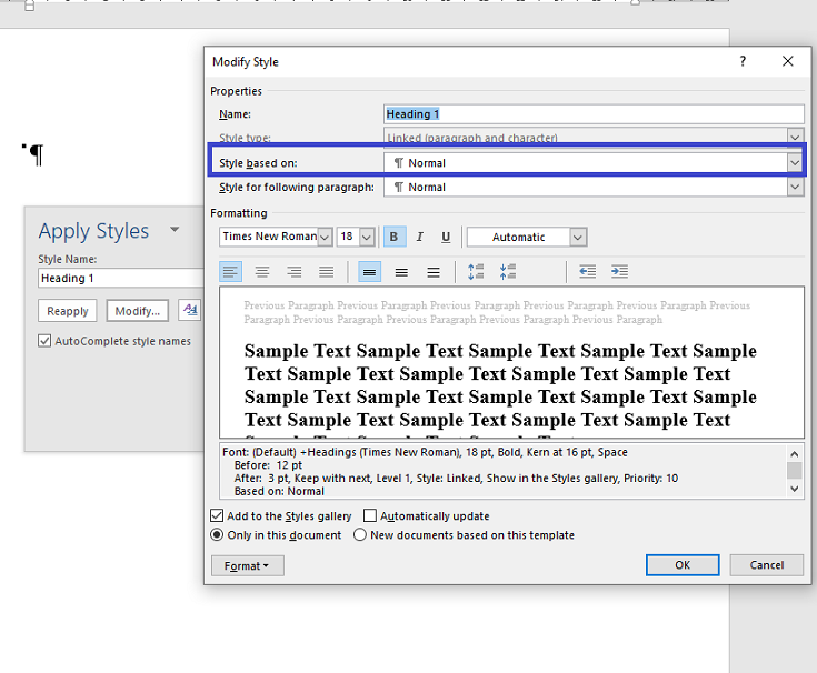 Using multiple styles within a single document - Microsoft Q&A