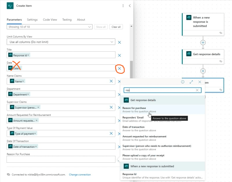 How to remove a form question and keep SharePoint tracking working instructions and verification workflow