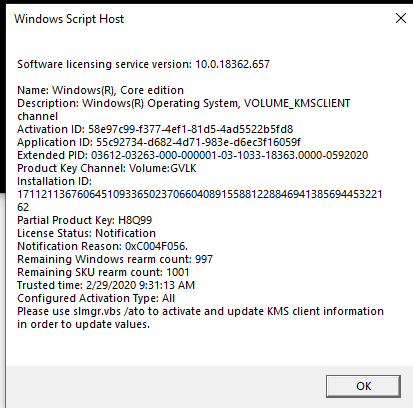 WIndows Activation Key - Microsoft Q&A