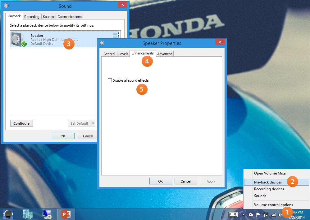 How to disable the automatic volume leveler/gain control in Windows 8 ...
