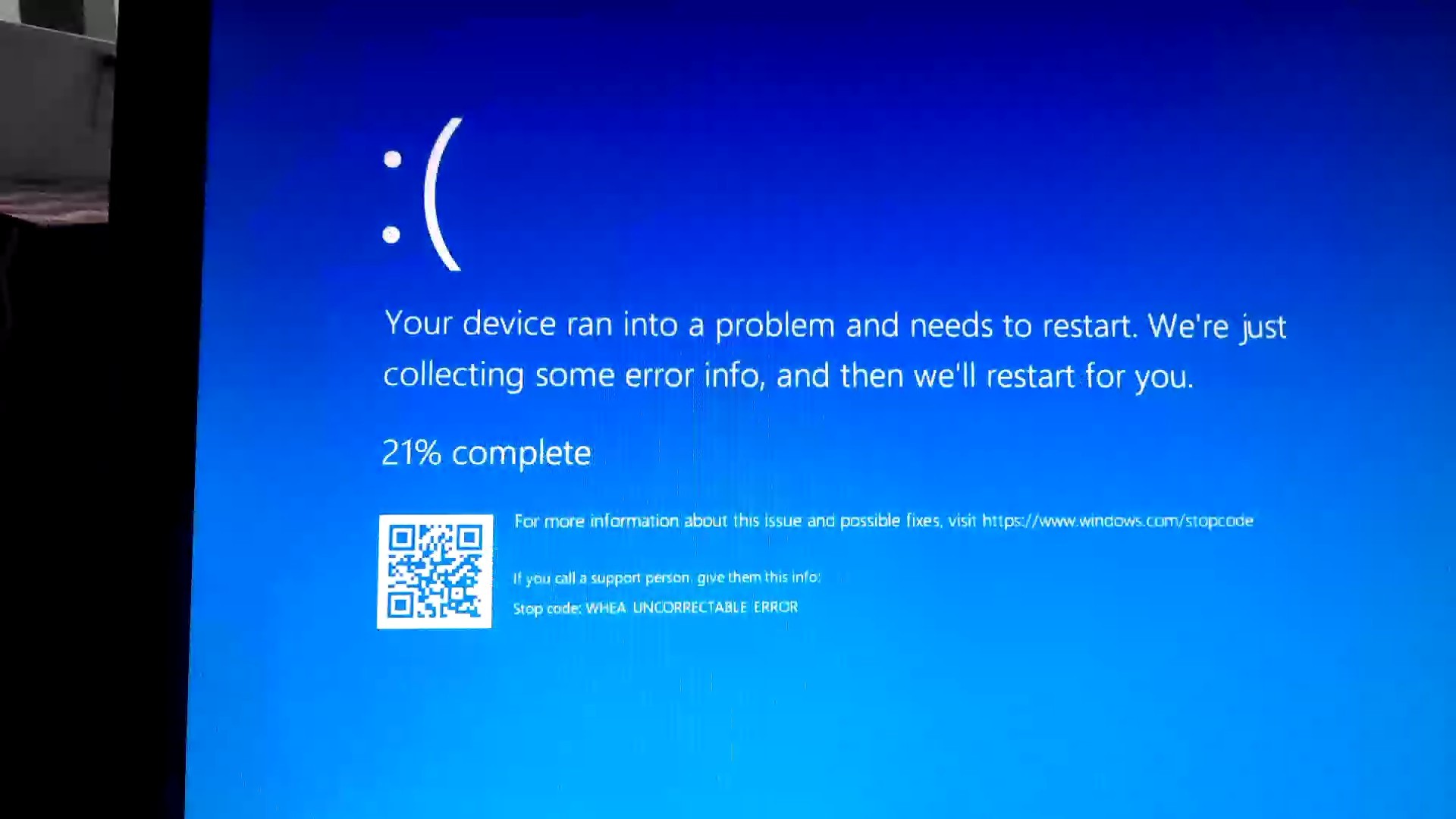 BSOD due to whea_uncorrectable_error and Unexpected Kernel Mode Trap ...