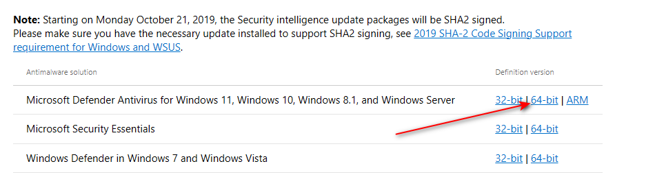 Hi how can i possibly fix Protection definition update