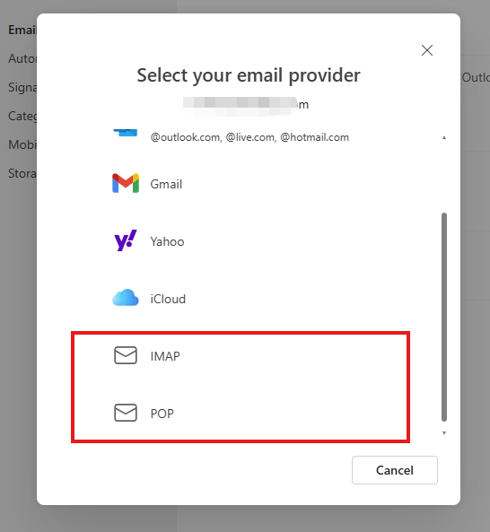 Trying to add my existing email to Outlook app on a new PC using 