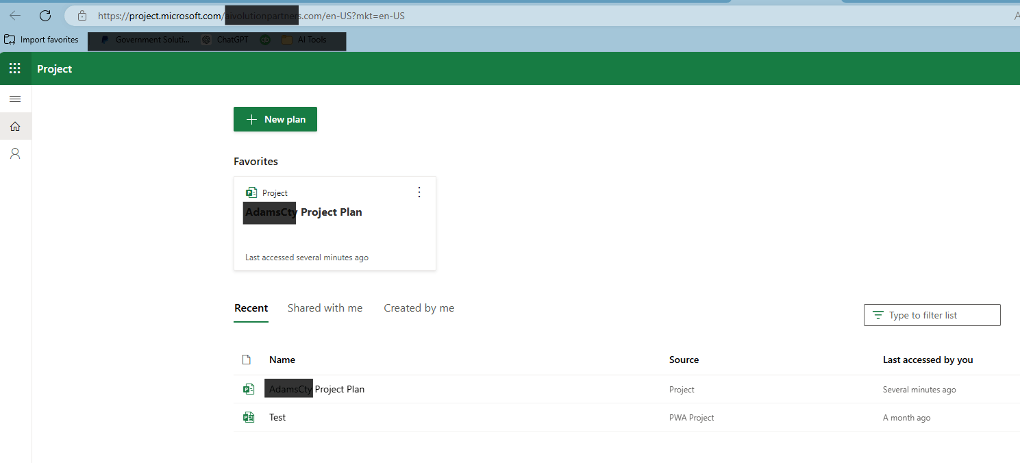 Project from Project Online not in Project Center, or available through ...