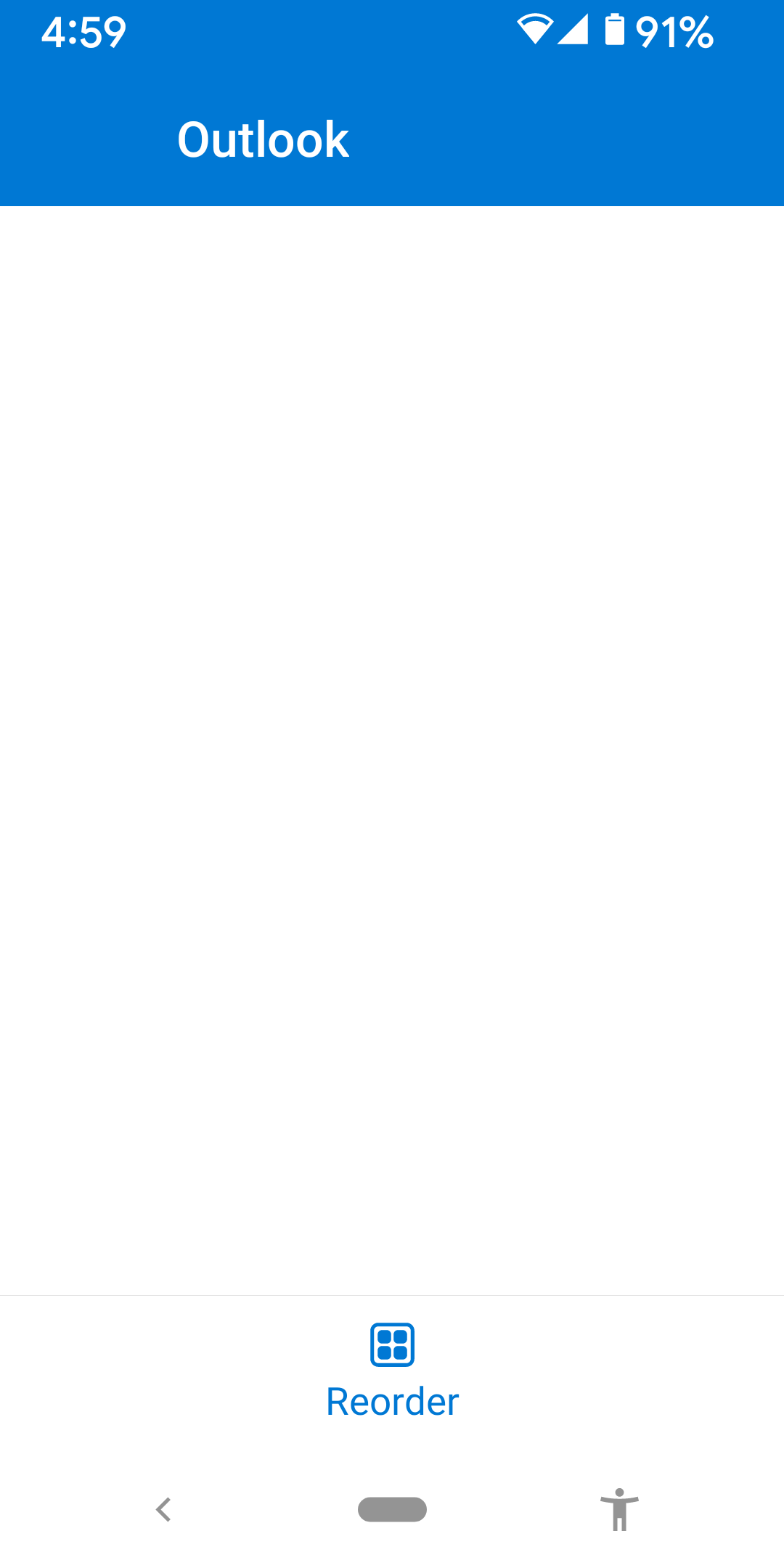 Outlook for Android stuck at 