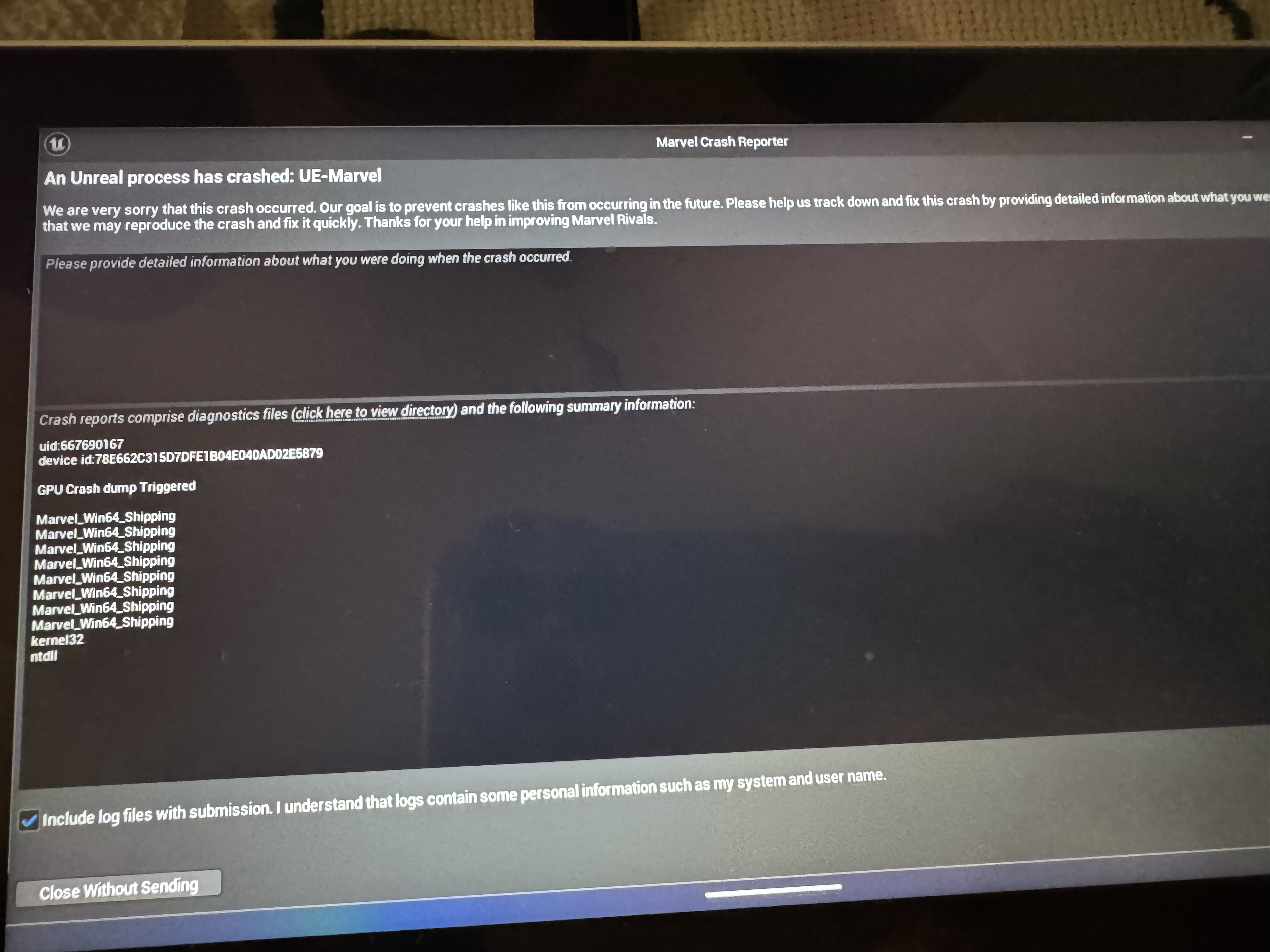 Error Playing marvel rivals - Microsoft Q&A
