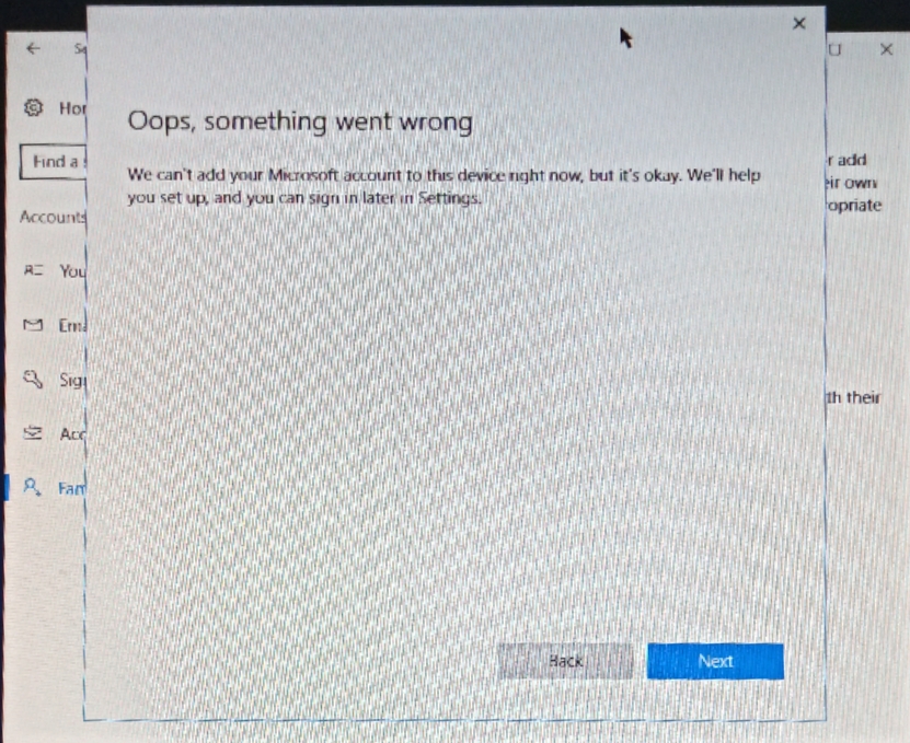 I can't connect to my Microsoft account on Windows 10 Enerprise N LTSC ...