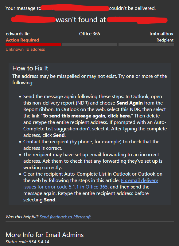 O365 Connector - Validation OK, Delivery from On-Prem OK, but