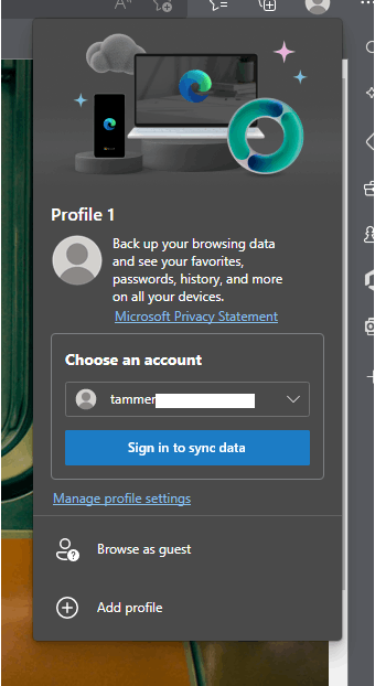 I want to remove my account from Microsoft Edge - Microsoft Q&A