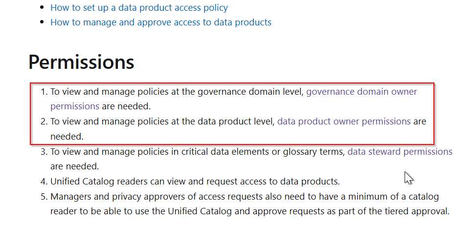 Purview REST API Support for Unified Catalog - remove / update default ...