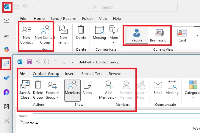 create email group in microsoft mail