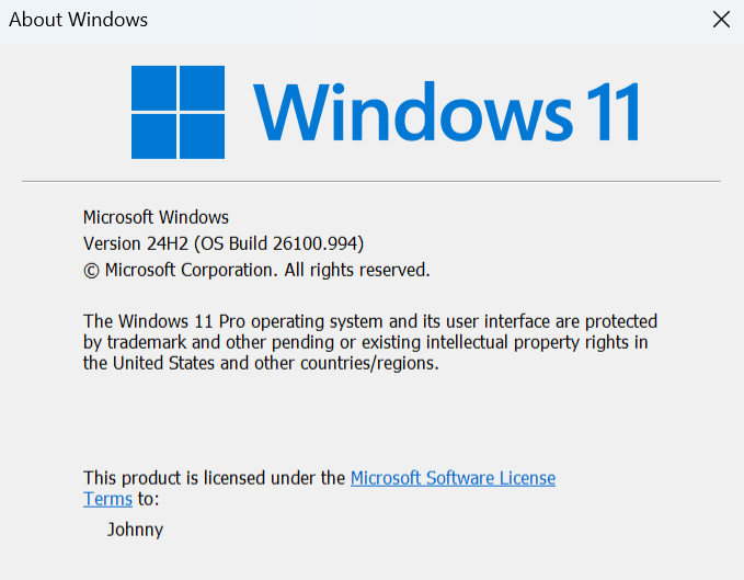 Build 26100.994 out to RP - Microsoft Q&A