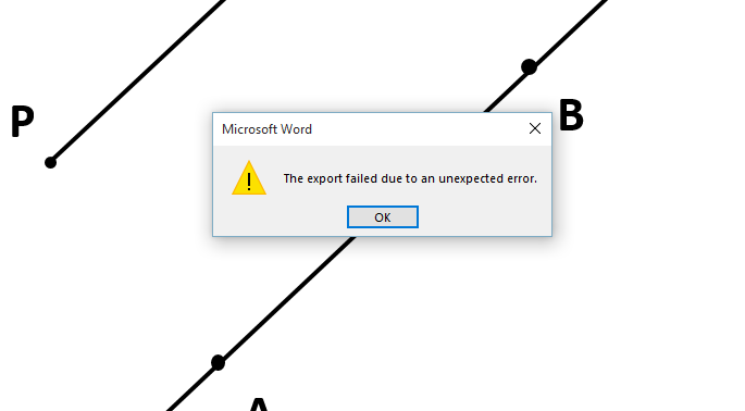 Word 2016 - Cant print if shapes grouped. There is not enough memory or ...
