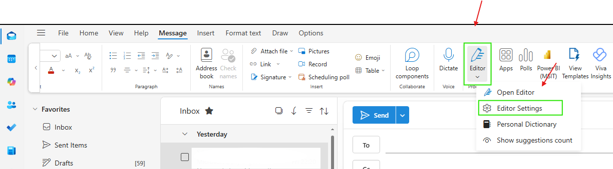 How to Turn Off Microsoft Editor on New Outlook for Windows Devices ...