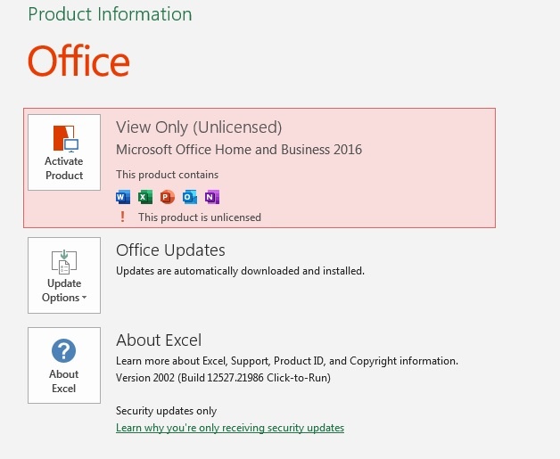 Cannot activate Microsoft Office Home and Business 2016 - Microsoft Q&A
