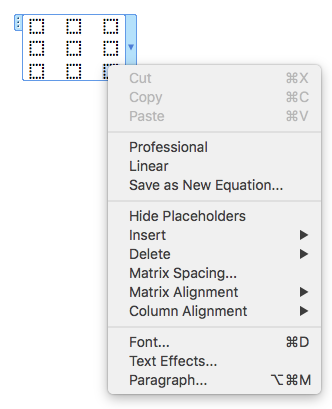 Insert/Delete Menu Options Missing in Equation Matrices v15.15 ...