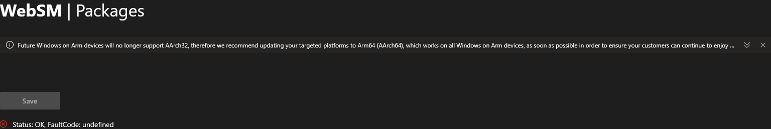 Message from the error message