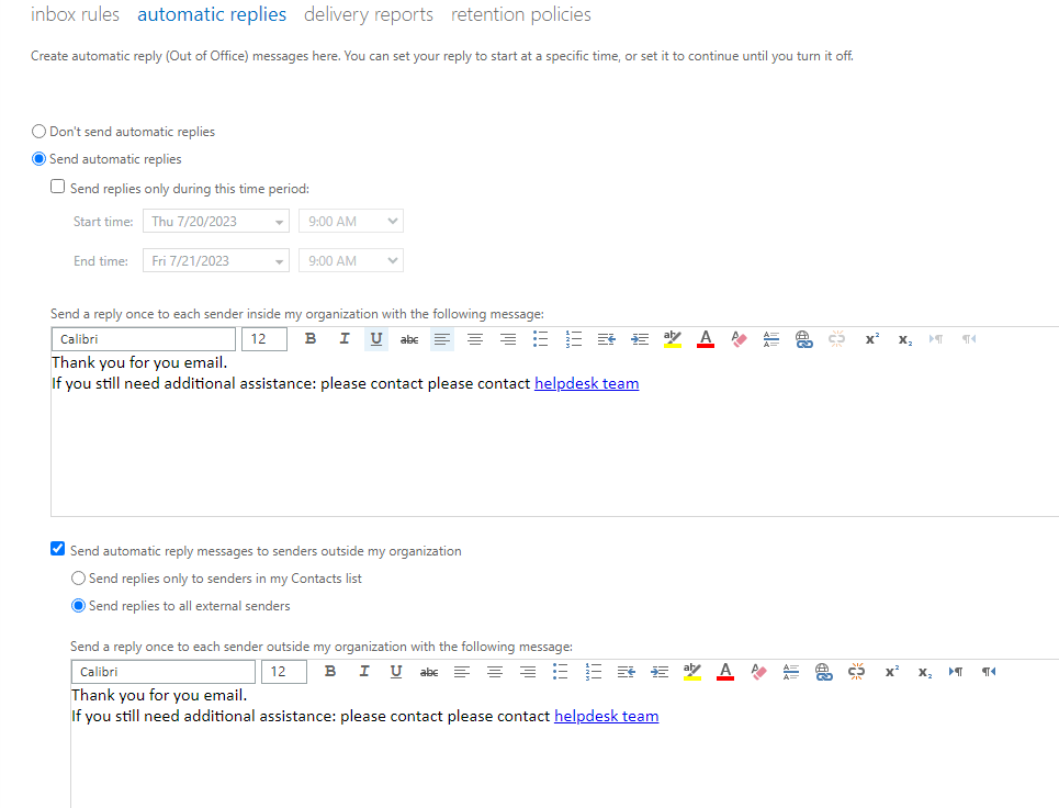 MailboxAutoReplyConfiguration - Microsoft Q&A