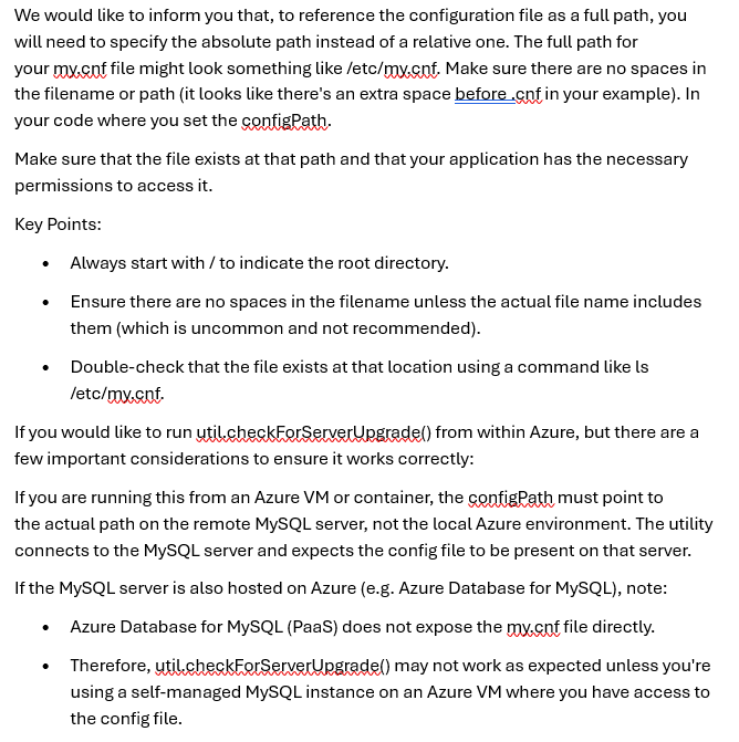 How to set the full path of configPath? - Microsoft Q&A