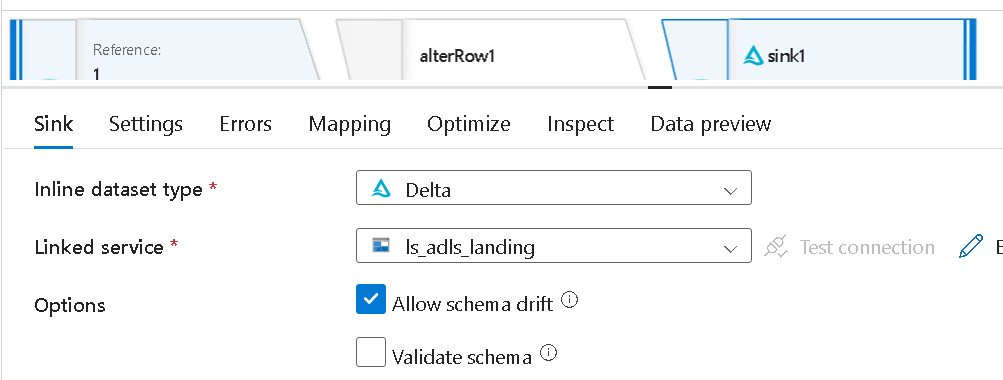 Schema Drift Issue in Dataflow with Sink-Delta - Microsoft Q&A