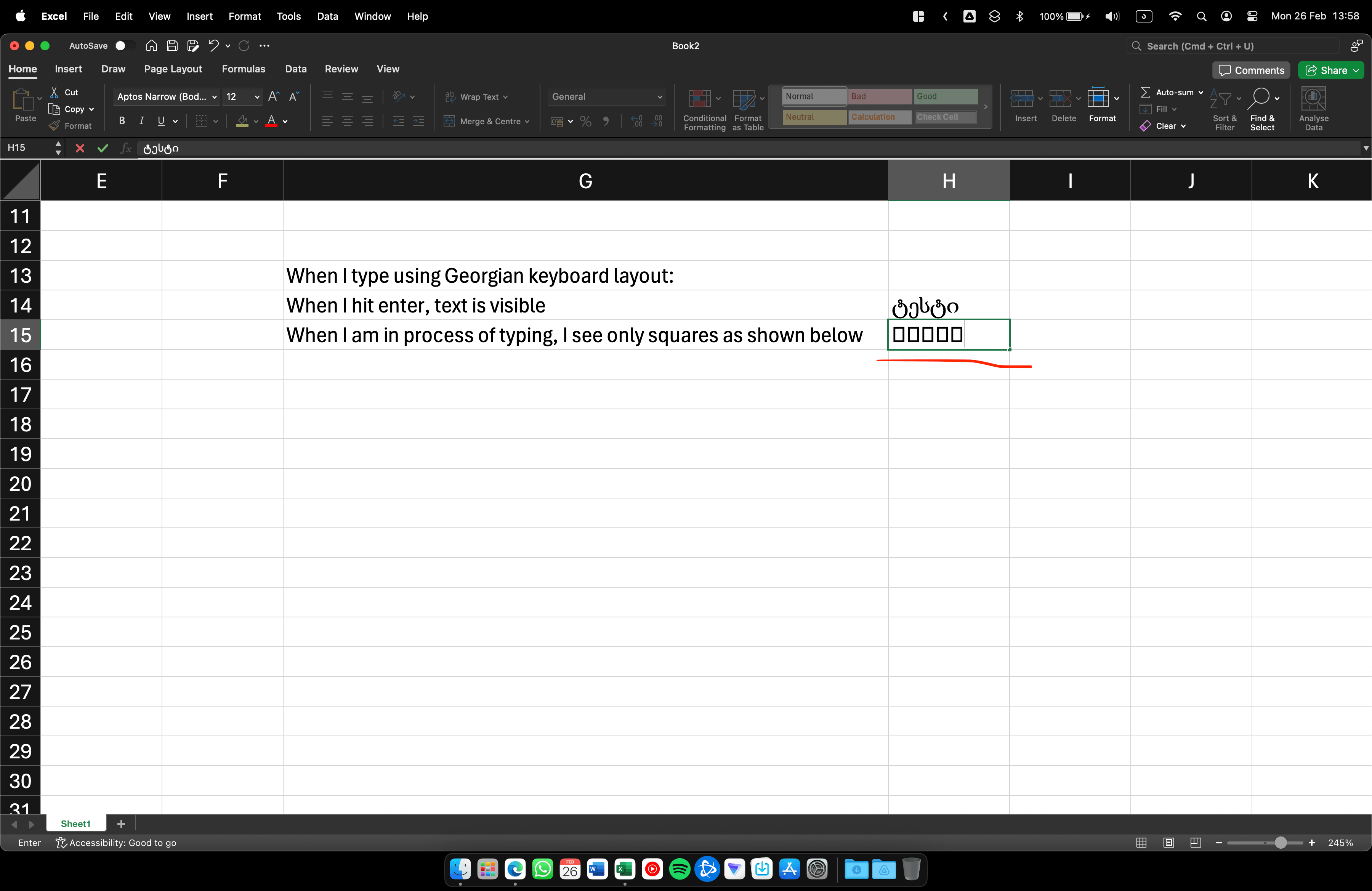 Problem with Unicode fonts in Excell - Mac OS Sonoma - Microsoft Q&A