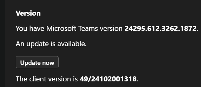Update of Teams Removed Chat Sections - Microsoft Q&A