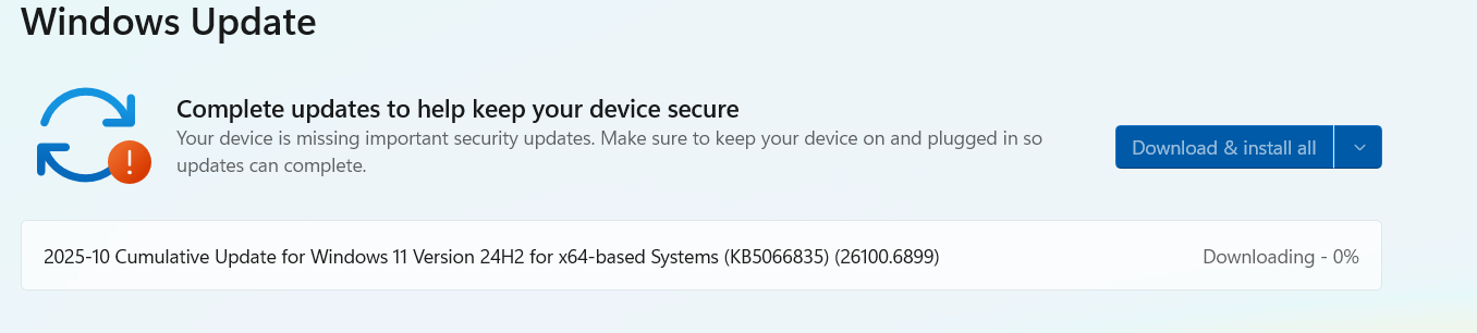 how i fix 2025-10 Cumulative Update for Windows 11 Version 24H2 for x64 ...