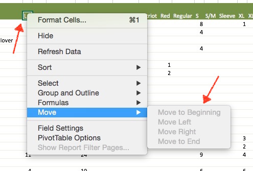 Changing column Order in a pivot table - Microsoft Q&A