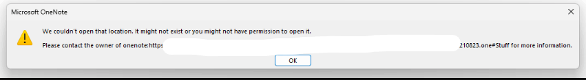 Cannot view any notes in Onenote desktop app. They are all visible ...
