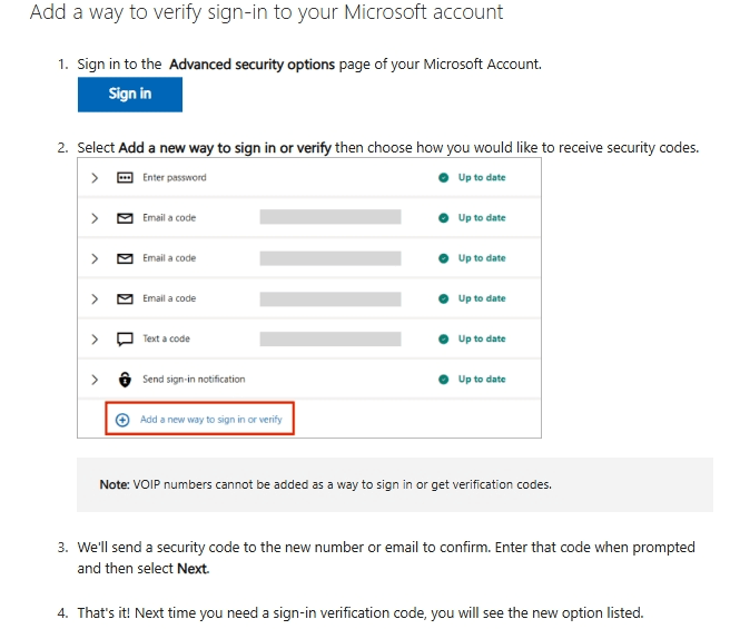 Email stating 