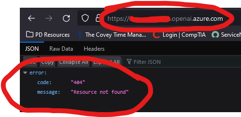 resource error message