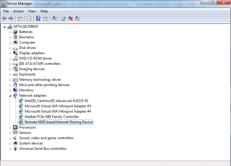 alcatel single rndis interface - Microsoft Q&A