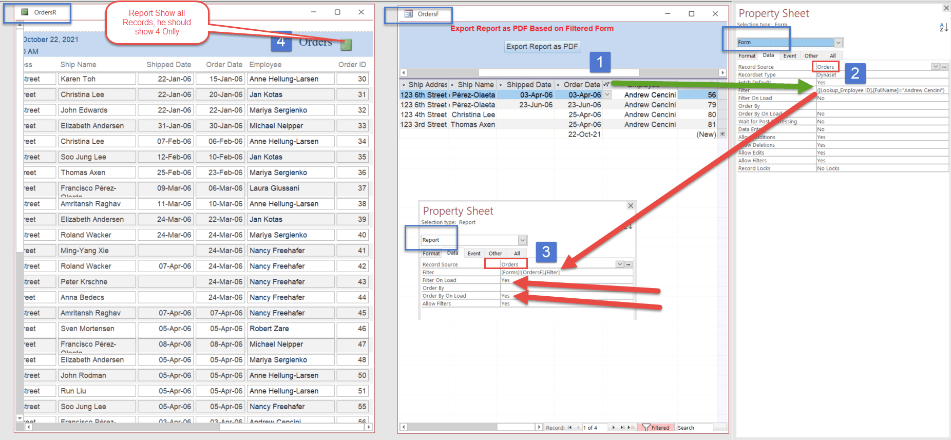 Export Report as PDF based on Form Filter - Microsoft Q&A