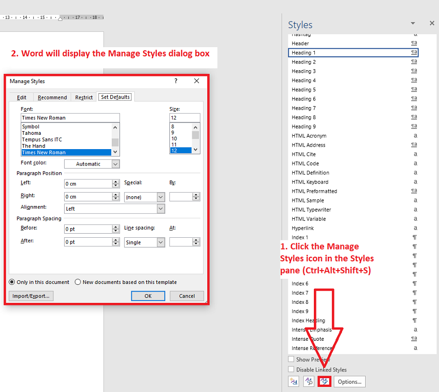 Using multiple styles within a single document - Microsoft Q&A