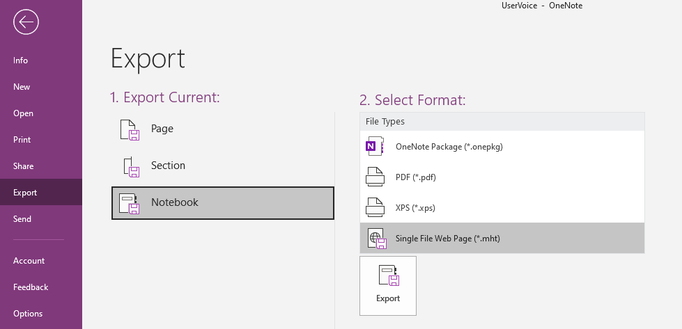 Covert OneNote Notebooks to Word Documents/PDFS - Microsoft Q&A