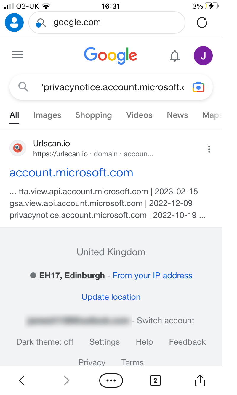 I’ve been redirected to a hidden Microsoft account URL - Microsoft Q&A