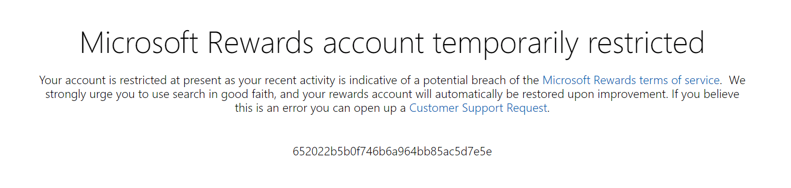 Microsoft Rewards account temporarily restricted - Microsoft Q&A
