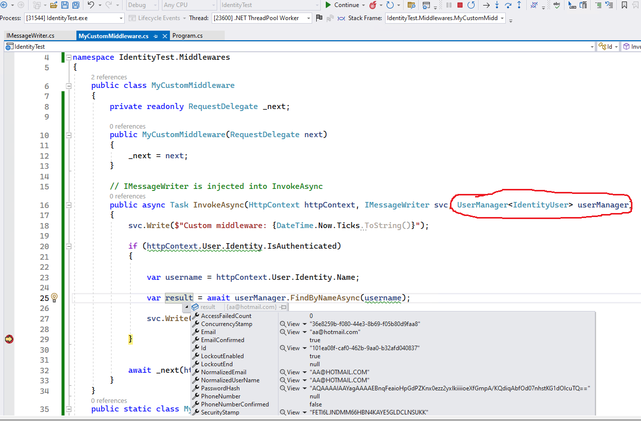 How to fix Unhandled Exception after adding UserActivityMiddleware ...