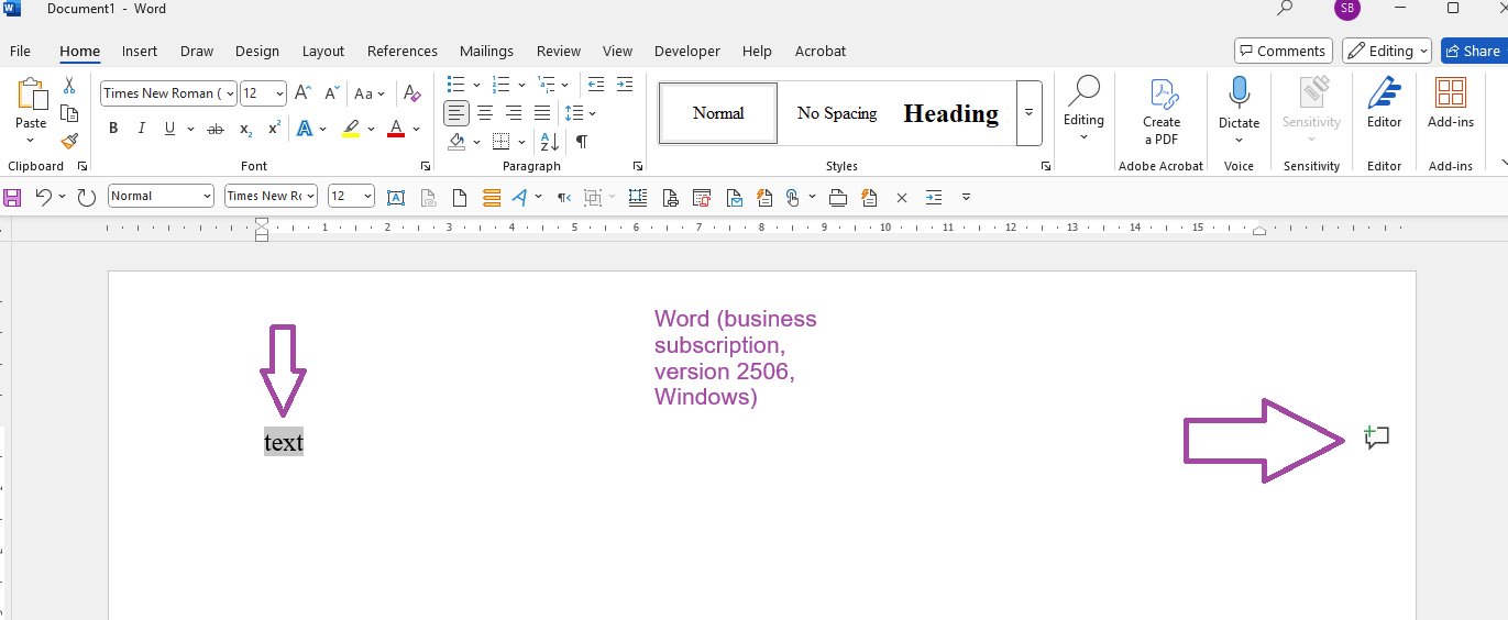 When I select text in Word, a comment icon appears. How can I make it ...