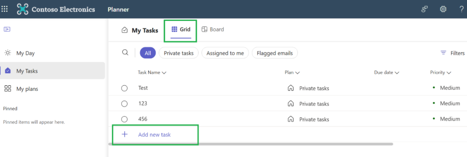 how to add a task tile to My Planner - Microsoft Q&A