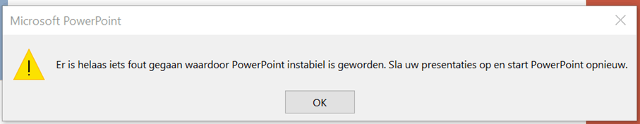 Powerpoint crashes when a waterfall chart is shown on the full slide ...