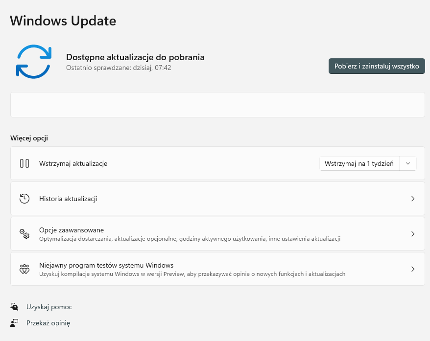 Blank field in Windows Update - Microsoft Q&A